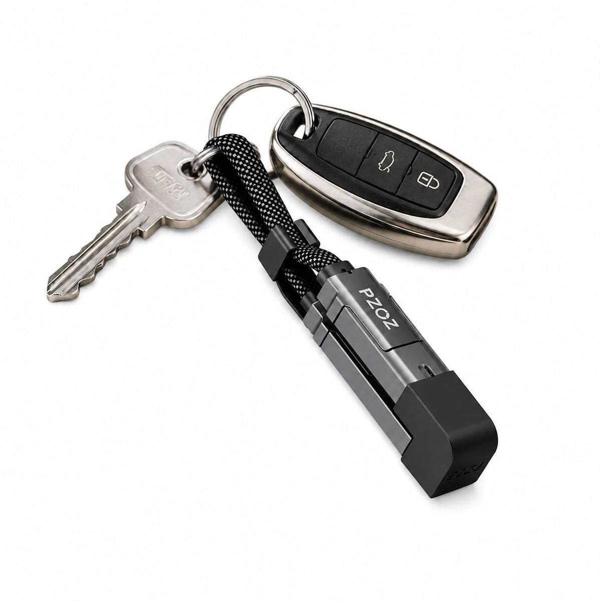PZOZ 4-in-1 Keychain Fast-Charging Cable